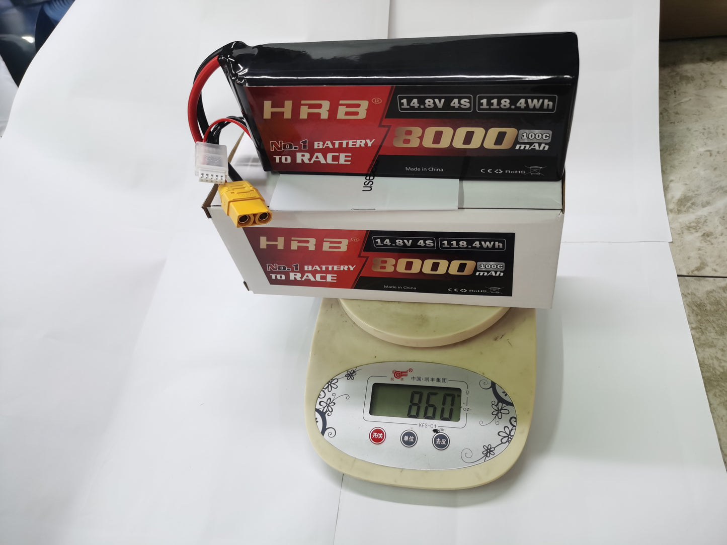 HRB 4S 14.8V 8000mAh 100C Oil Based Disc Lipo Battey