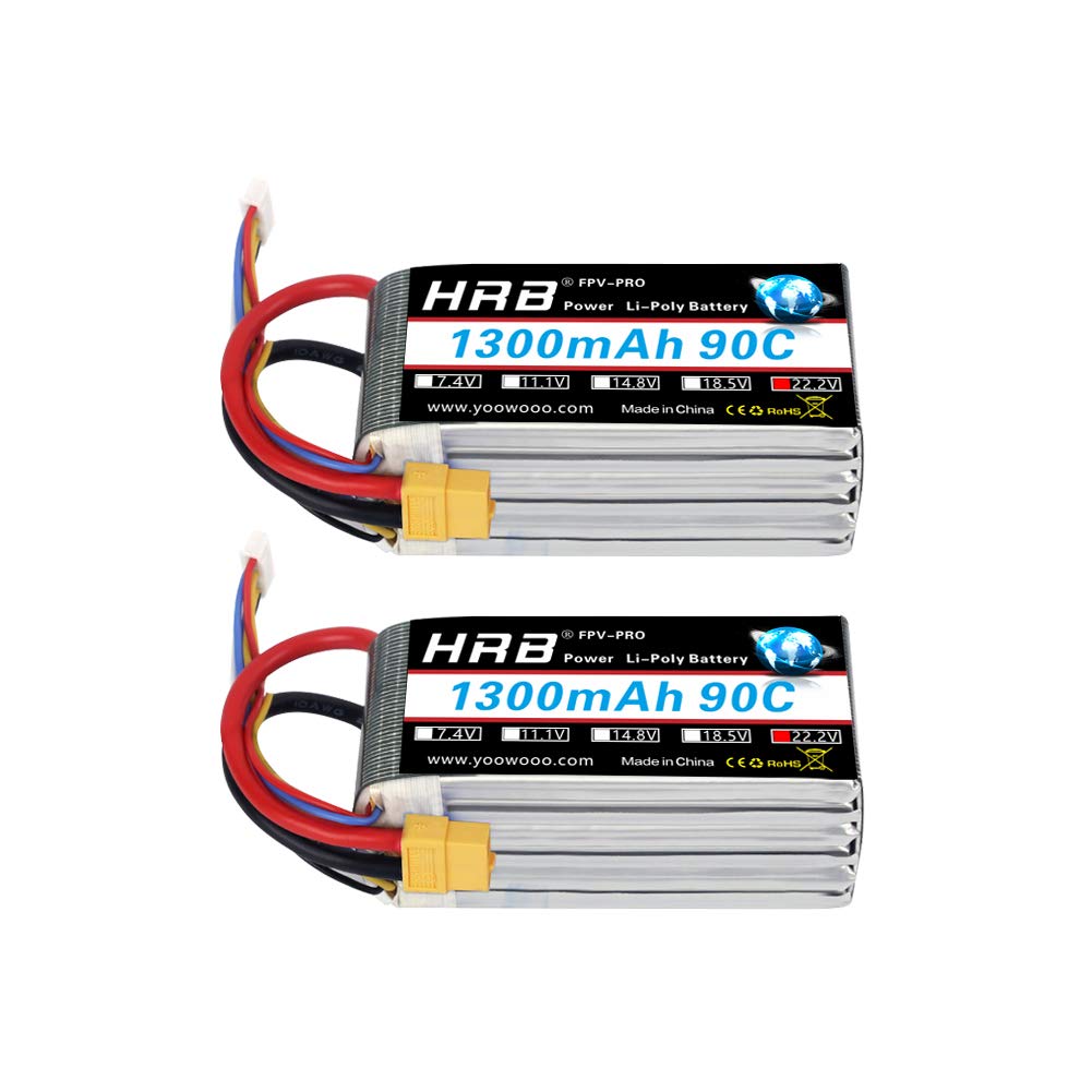 HRB 2S/3S/4S/5S/6S 1300mAh Lipo Battery for RC FPV Plane Drone