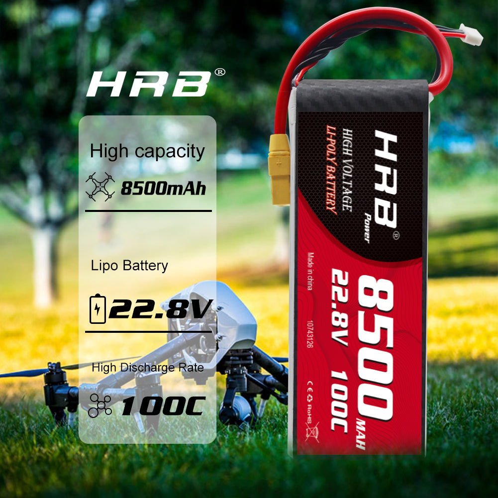 HRB 6S 22.8V 8500mAh HV Lipo Battery