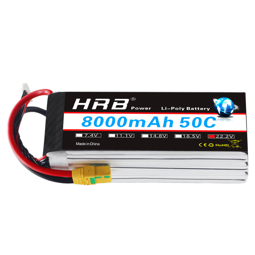 HRB 6S 22.2V 8000mAh 50C lipo battery