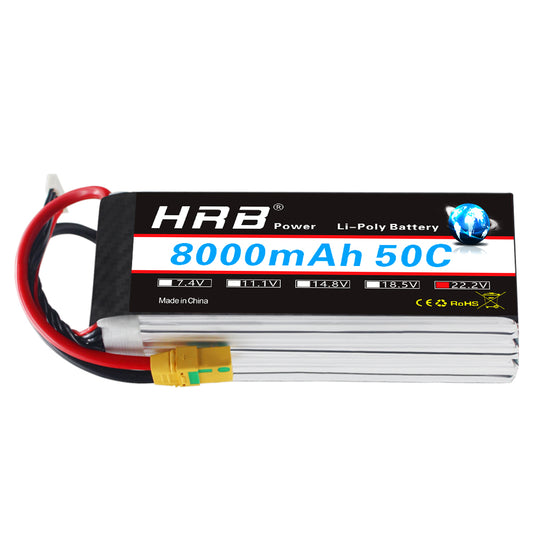 HRB 6S 22.2V 8000mAh 50C lipo battery