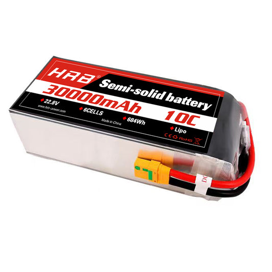 HRB 30000mAh 10C 6S 22.8V Semi-solid battery Customizable
