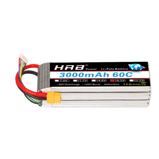 HRB 5S 18.5V 3000mAh EC5/XT60/Deans T Lipo Battery
