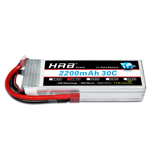 HRB 3S 11.1V 2200mAh 30C Deans T/XT60 Lipo Battery