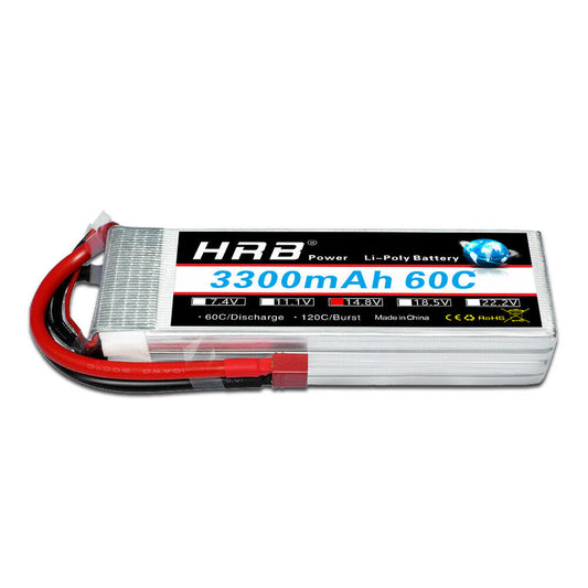 HRB 4S LiPo Battery 3300mAh 60C 14.8V for RC Car Truck UAV Airplane