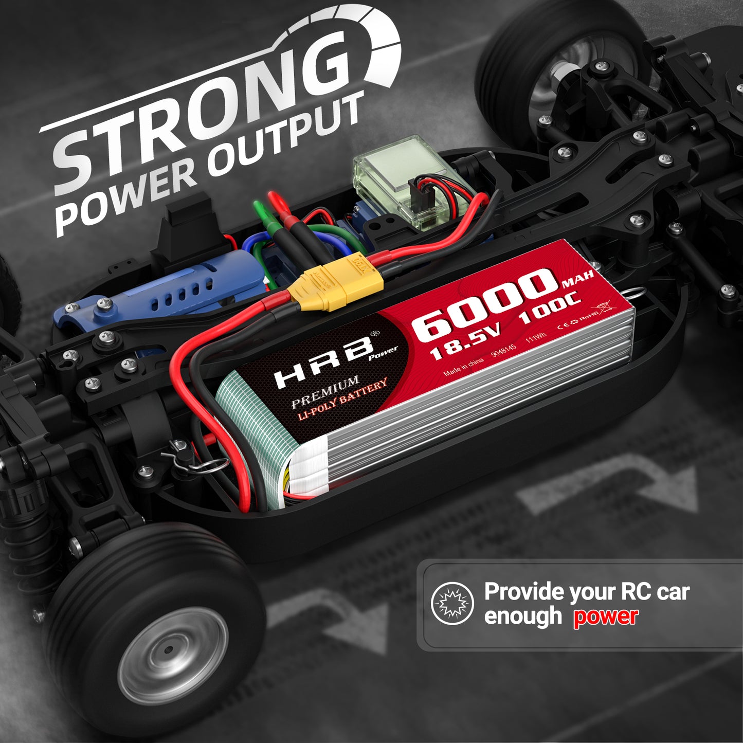 HRB 18.5V 5S 6000mAh 50C Lipo battery for RC Car Truck Helis Boat