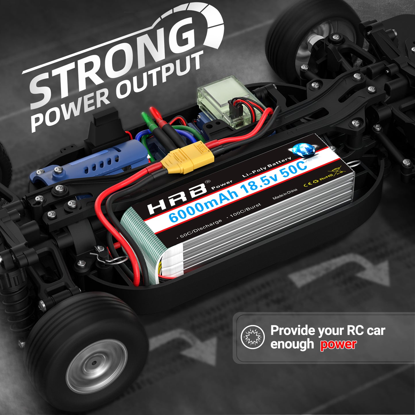 HRB 18.5V 5S 6000mAh 50C Lipo battery for RC Car Truck Helis Boat