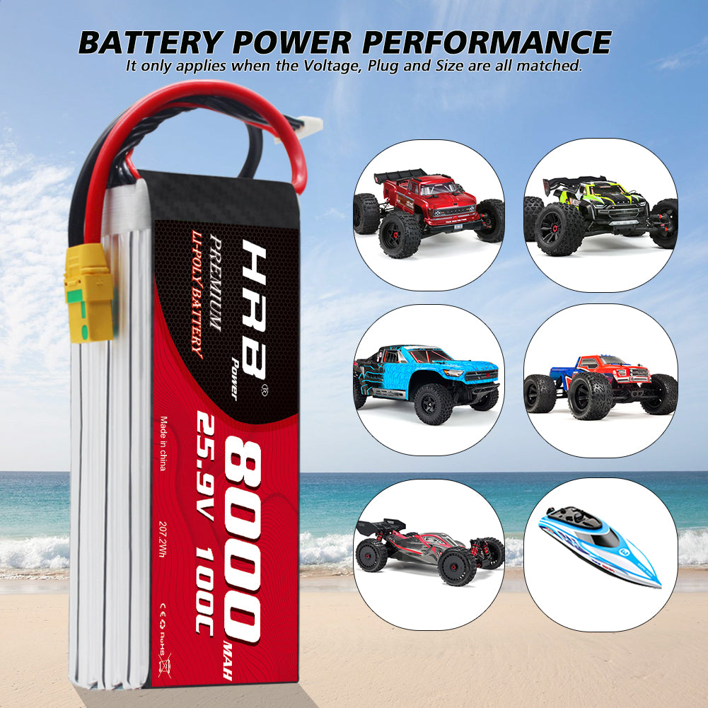 HRB 7S 25.9V 8000mAh Lipo Battery