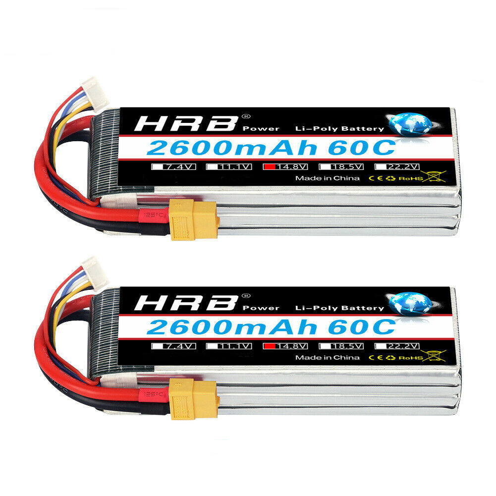 HRB 4S 14.8V 2600mAh Deans XT60 LIPO BATTERY
