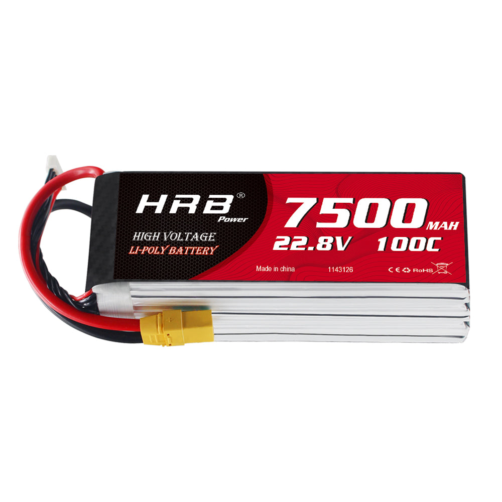 HRB 6S 7500mAh 100C 6S 22.8V HV battery Customizable