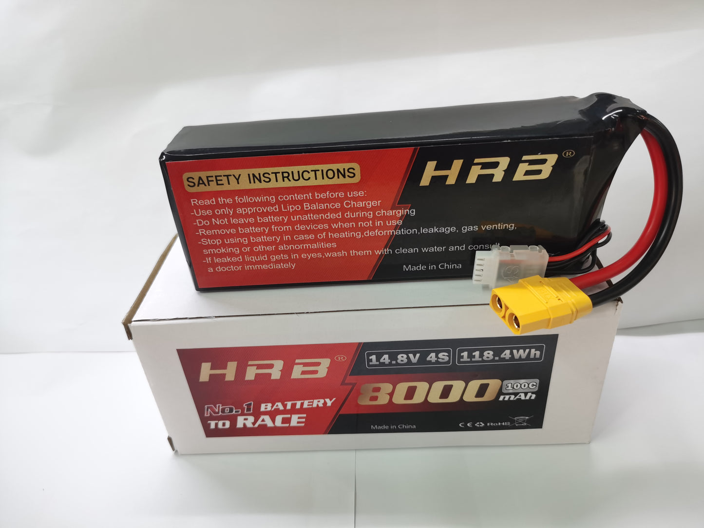 HRB 4S 14.8V 8000mAh 100C Oil Based Disc Lipo Battey