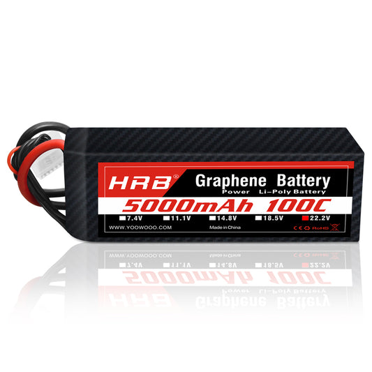 HRB GRAPHENE 6S 22.2V 5000mah 100C EC5 Battery