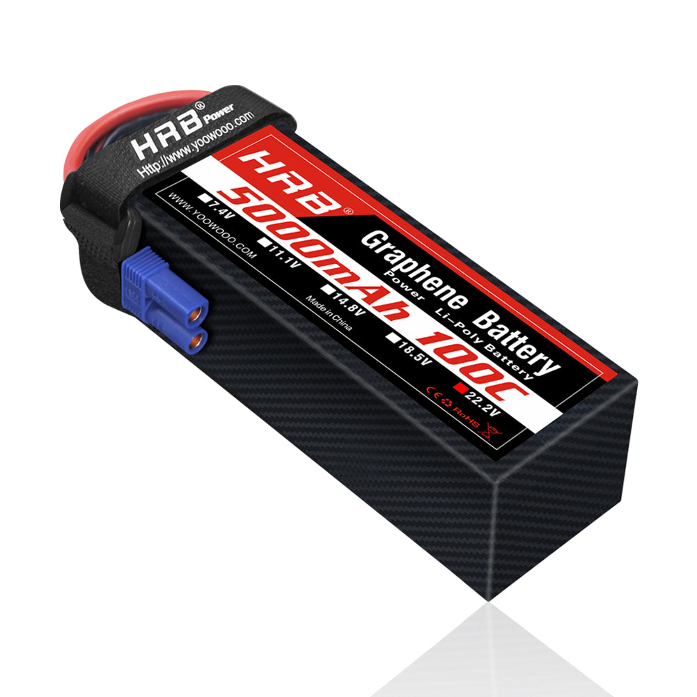 HRB GRAPHENE 6S 22.2V 5000mah 100C EC5 Battery