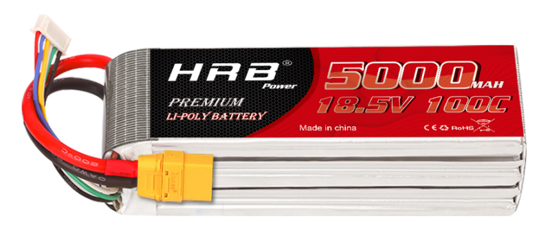 HRB 18.5V LiPo Battery 5000mAh 100C with XT90 Plug for RC Airplane/Helicopter/Car/Truck/Boat