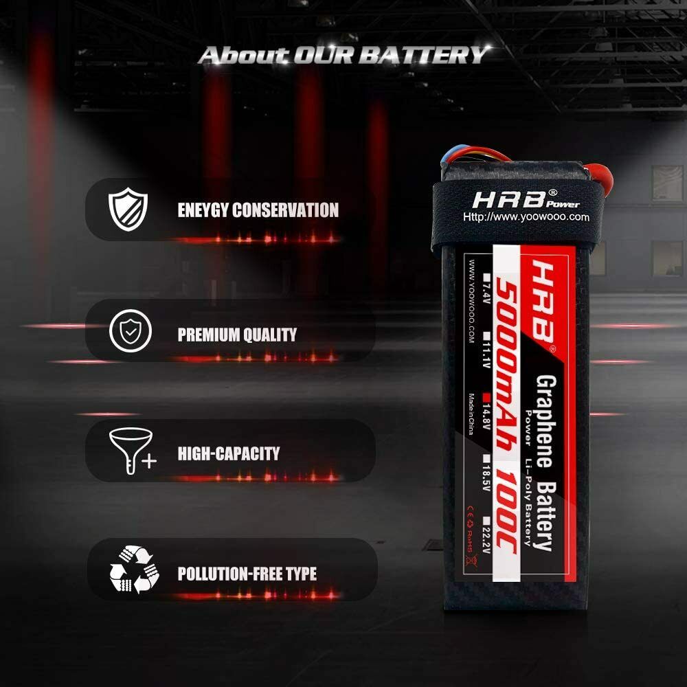 HRB GRAPHENE 4S 14.8V 5000mAh 100C XT90/EC5/XT60  Battery