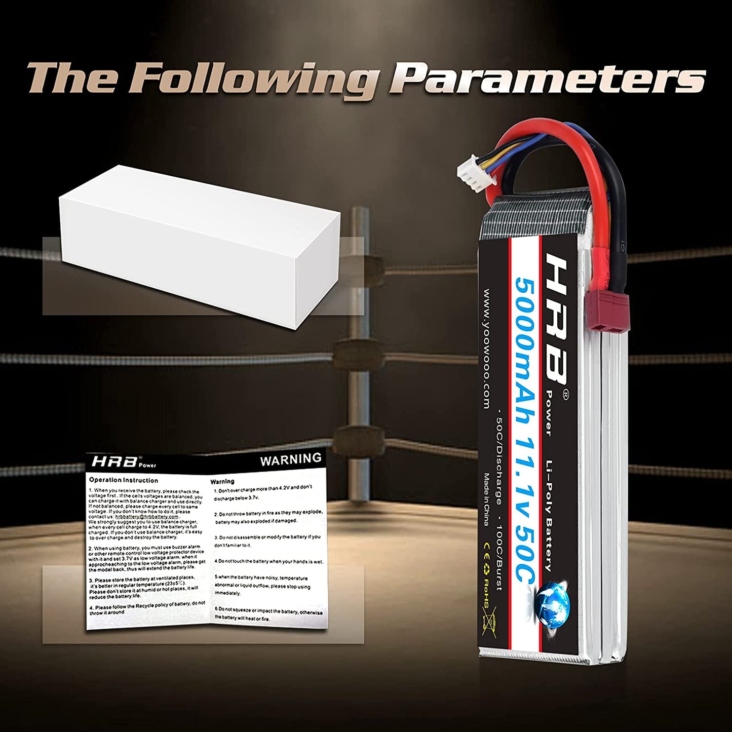 HRB 3s 11.1v 5000mah 50C with TRX/T/XT60/EC5 for RC Traxxas/Car/Truck/Buggy/Boat/ Drone
