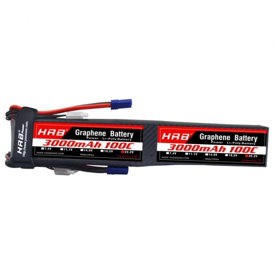 HRB GRAPHENE 12S 3000 44.4V 100C LIPO BATTERY EC5