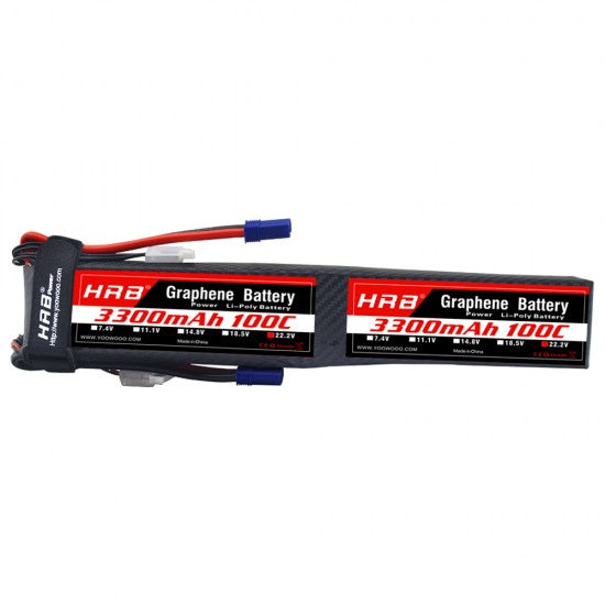 HRB GRAPHENE 12S 3300 44.4V 100C LIPO BATTERY EC5