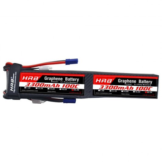 HRB GRAPHENE 12S 3300 44.4V 100C LIPO BATTERY EC5