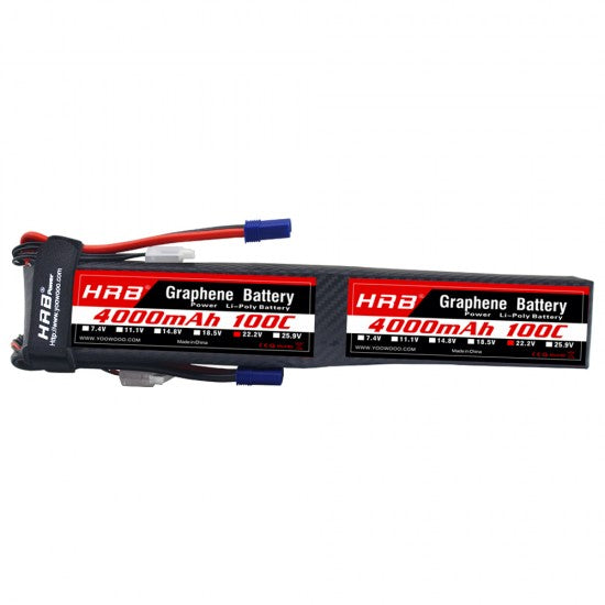 HRB GRAPHENE 12S 4000 44.4V 100C LIPO BATTERY EC5