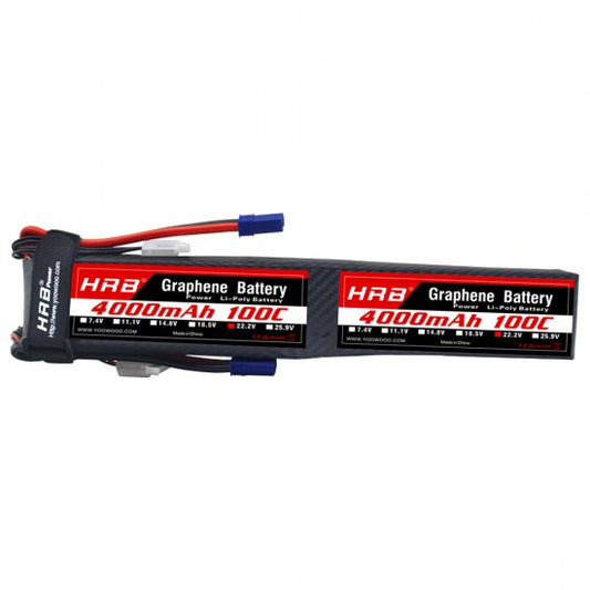 HRB GRAPHENE 12S 4000 44.4V 100C LIPO BATTERY EC5