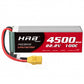 HRB 4500mAh 6S 22.2V LiPo Battery 100C for RC Helicopter Airplane Boat