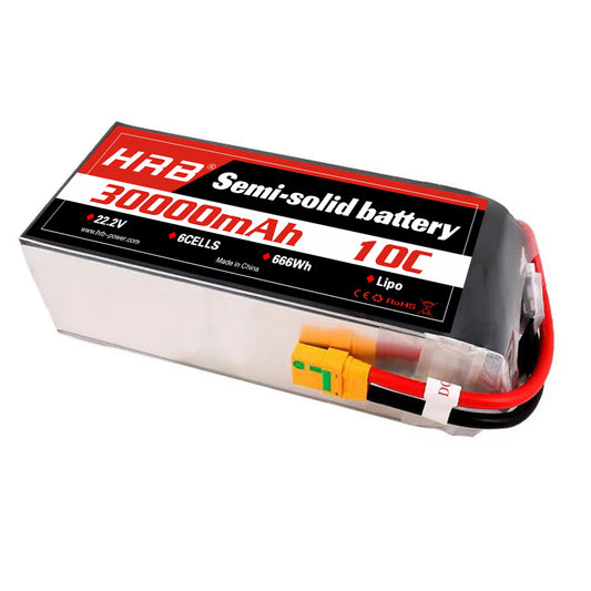 HRB 30000mAh 10C 6S 22.8V Semi-solid battery Customizable