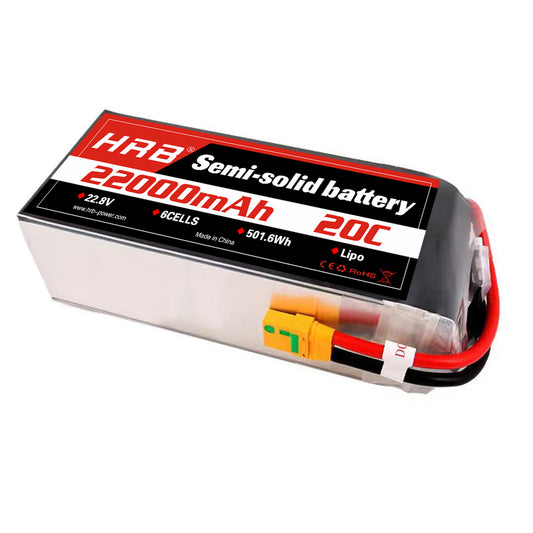 HRB 22000mAh 20C 6S 22.8V Semi-solid battery Customizable