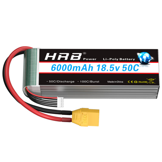 HRB 18.5V 5S 6000mAh 50C Lipo battery for RC Car Truck Helis Boat