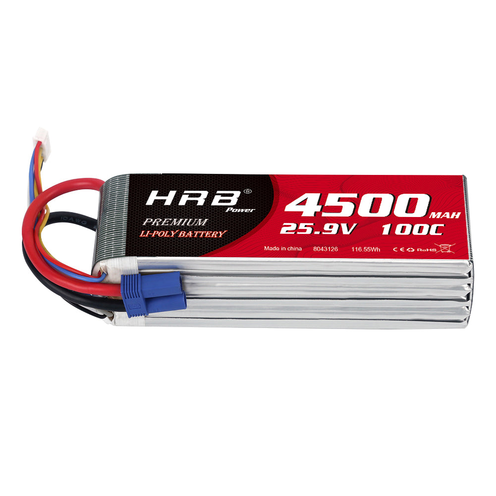 HRB 4500mAh 7S 25.9V LiPo Battery 100C for RC Helicopter Airplane Boat