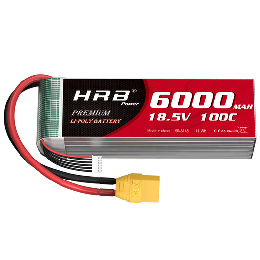 HRB 18.5V 5S 6000mAh 50C Lipo battery for RC Car Truck Helis Boat