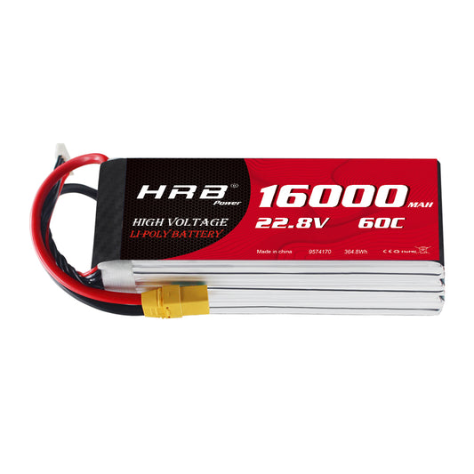 HRB 6S 22.8V 16000mAh 60C Lipo Battery