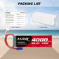 2PCS HRB 4000mAh 6S 22.2V LiPo Battery 100C for RC Helicopter Airplane Boat