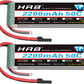 HRB 2PCS 2S Lipo Battery 7.4V 2200mAh RC LiPo Batteries with TRX Plug