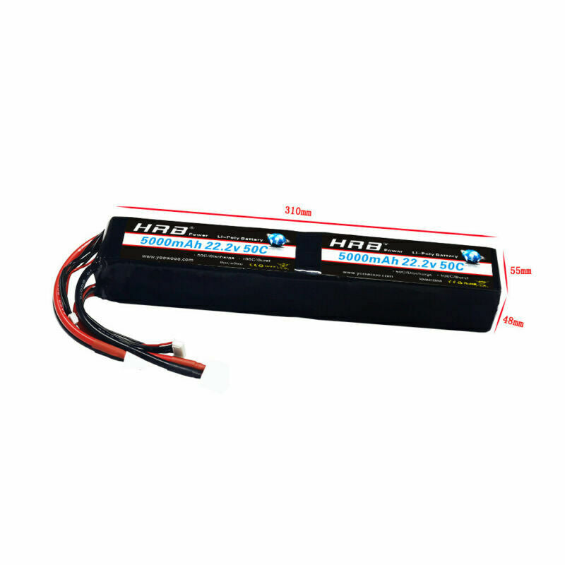 HRB 12S 5000mAh 50C Lipo battery 10AWG with EC5/XT90 Connector