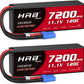 HRB 2packs 3S Lipo Battery EC5 7200mAh 11.1V 120C Hardcase RC Lipo Battery