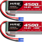 2pcs HRB 4S 4500mAh Lipo Battery EC5 100C 14.8V RC Lipo Battery