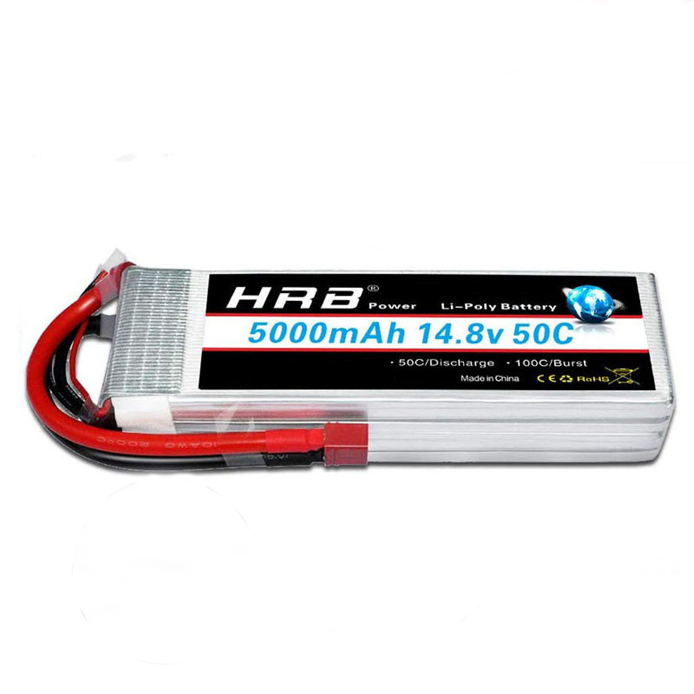 HRB 14.8v 5000mah 50C Deans T Plug for RC Car, RC Truck, RC Truggy RC Airplane UAV Drone FPV