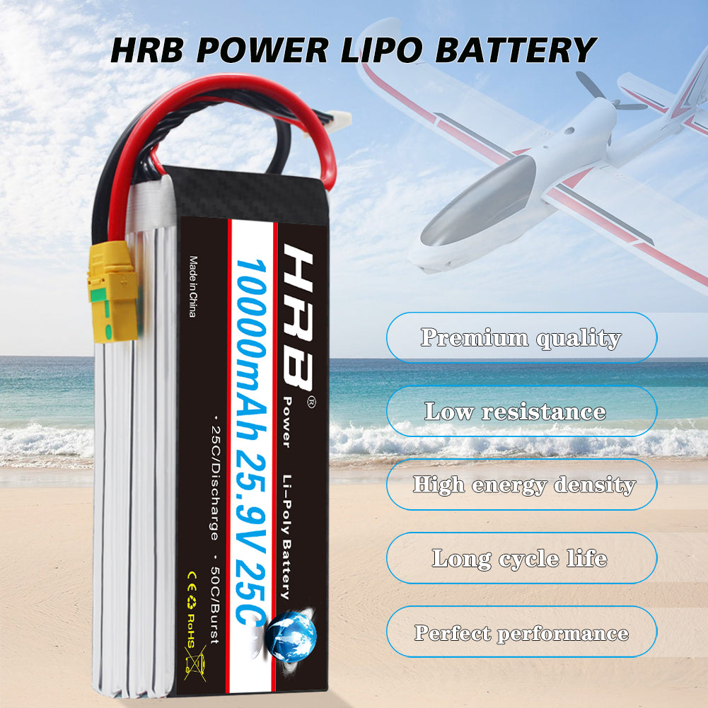 HRB 25.9V 10000MAH 7S lipo battery XT90S XT90 AS150 XT150 for Plane Drone Boat