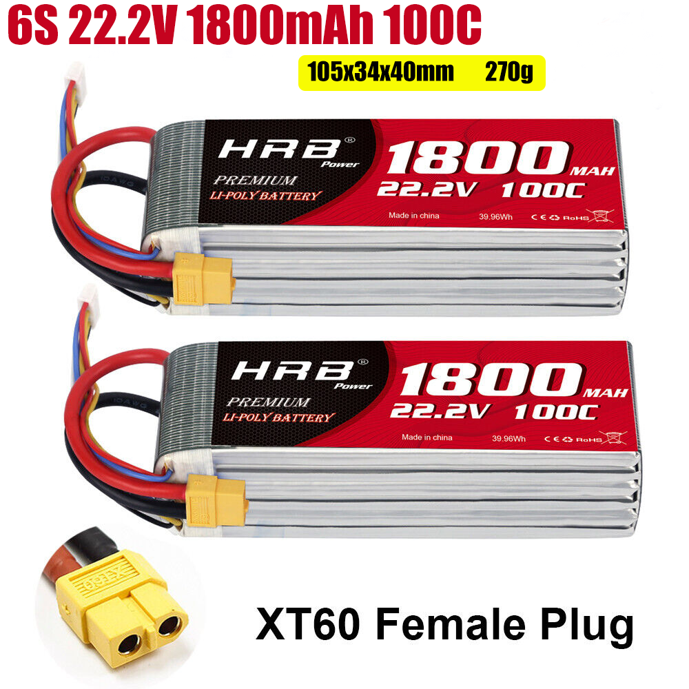 HRB 2PCS 6S 22.2V 3300mAh 60C Lipo batterij met XT60 connector voor RC HRB 2PCS 6S 22.2V 3300mAh 60C Lipo batterij met XT60 connector voor RC