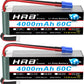 HRB 2pcs 6S Lipo Battery EC5 22.2V 4000mAh 60C EC5