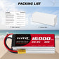 HRB 6S 22.8V 16000mAh 60C Lipo Battery