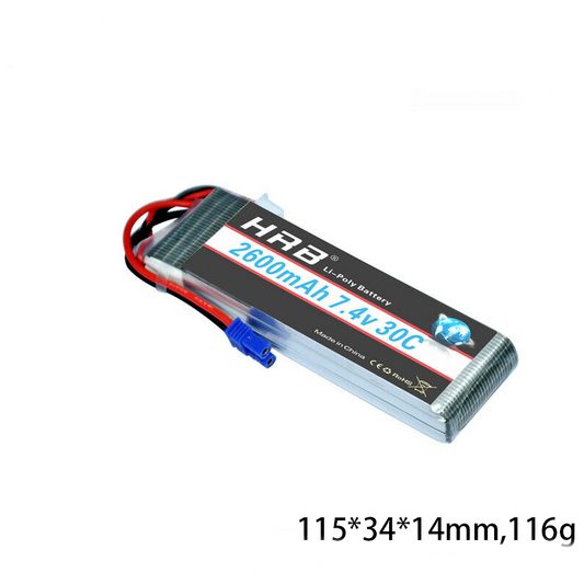HRB 2S 7.4V 2600mah lipo battery for RC Remote Control