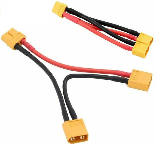 XT60 Plug Extension Parallel/Series Connector Cable 1 Female to 2 Male Adapter RC Lipo