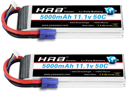 HRB 3s 11.1v 5000mah 50C with TRX/T/XT60/EC5 for RC Traxxas/Car/Truck/Buggy/Boat/ Drone