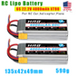 2PCS HRB 22.2V 4000mAh 6S LiPo Battery 60C Dean T for RC Helicopter Airplane Boat Truck