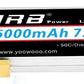 HRB 7.4V 5000mAh-7000mAh 50C-60C Compatible with 1/8 1/10 Scale RC Models
