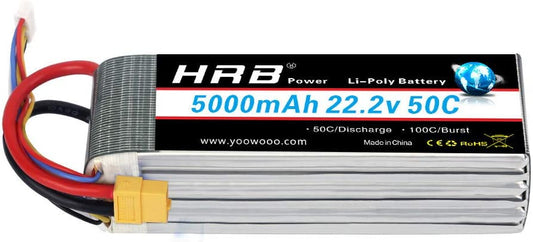 HRB 22.2V 5000mAh 50C with XT90/T/EC5 Plug for RC Quadcopter Helicopter Car Truck Boat